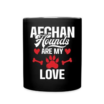 Afghan Hound Gifts - Tasse einfarbig - Schwarz - Vorne