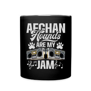 Afghan Hound Gifts - Tasse einfarbig - Schwarz - Vorne