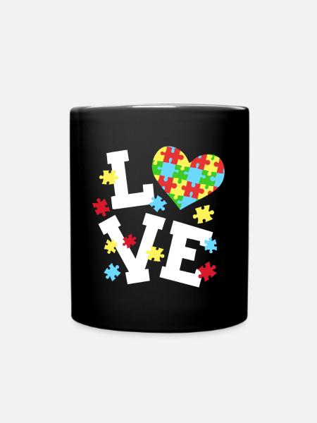 Autismus Bewusstsein - Tasse einfarbig - Schwarz