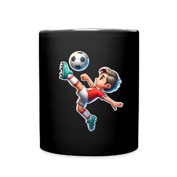 Coup de pied aérien de football - Mug uni - noir - Devant