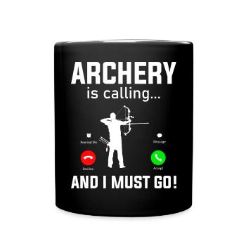 Archery Archer - Full Colour Mug - black - Front