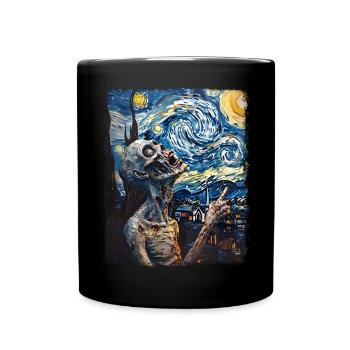 Peinture Zombie Nuit Étoilée - Mug uni - noir - Devant
