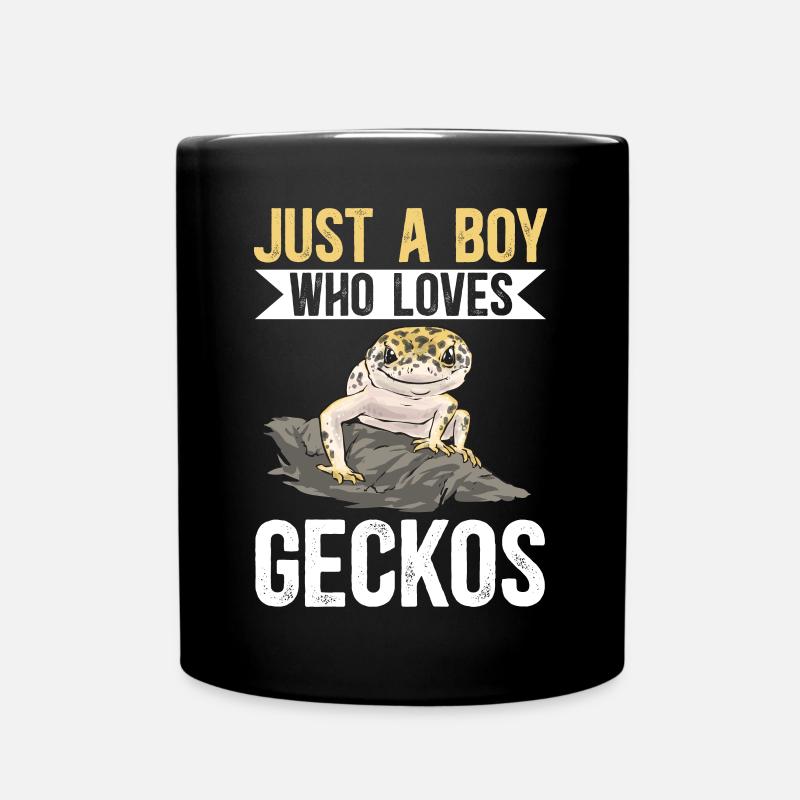 Leopardgecko Reptil Haustier Gecko - Tasse einfarbig - Schwarz