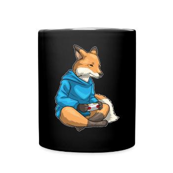 Fox Gamer Controller - Full Colour Mug - black - Front