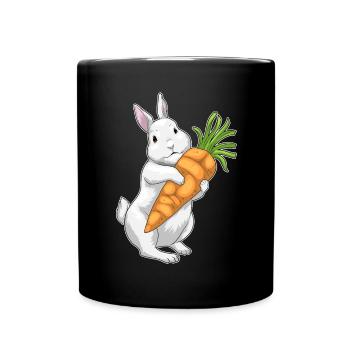 Rabbit Carrot - Full Colour Mug - black - Front