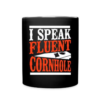 Joueur de sac de haricots de l’équipe Cornhole - Mug uni - noir - Devant