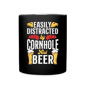 Cornhole Team Bean Bag Player - Tasse einfarbig - Schwarz - Vorne
