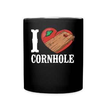 Joueur de sac de haricots de l’équipe Cornhole - Mug uni - noir - Devant