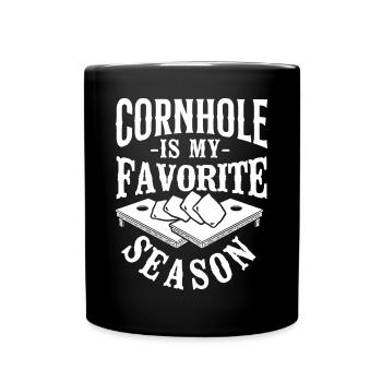 Cornhole Team Bean Bag Player - Tasse einfarbig - Schwarz - Vorne