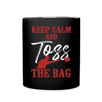 Cornhole Team Bean Bag Player - Tasse einfarbig - Schwarz - Vorne