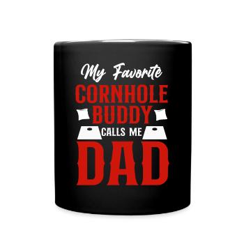 Cornhole Team Bean Bag Player - Tasse einfarbig - Schwarz - Vorne