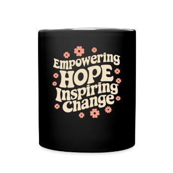 Travailleurs sociaux Le travail social inspire l’espoir - Mug uni - noir - Devant
