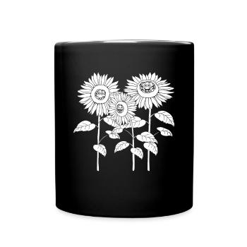 Gardening Hobby Gardener Sunflowers - Tasse einfarbig - Schwarz - Vorne