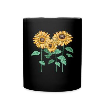 Gardening Plant Lover Sunflowers - Tasse einfarbig - Schwarz - Vorne