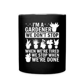 Hobby Gardener Gardener Funny Gardening - Tasse einfarbig - Schwarz - Vorne