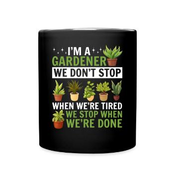 Landscaper Gardener Funny Gardening - Full Colour Mug - black - Front