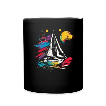 Graphic Sailing - Full Colour Mug - black - Front