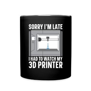 3D Printer Filament 3D Printing 3D Printing 3D Printer - Full Colour Mug - black - Front