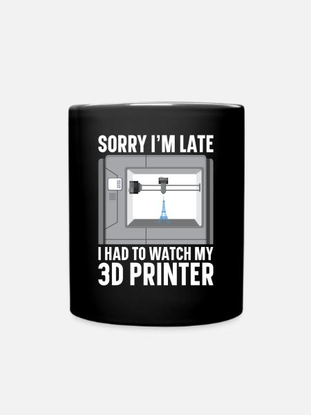 3D Drucker Filament 3D Drucken 3D Druck 3D Printer - Tasse einfarbig - Schwarz