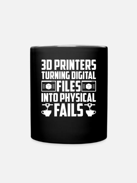 3D Drucker Filament 3D Drucken 3D Druck 3D Printer - Tasse einfarbig - Schwarz