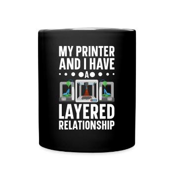 3D Printer Filament 3D Printing 3D Printing 3D Printer - Full Colour Mug - black - Front