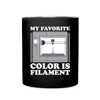3D Printer Filament 3D Printing 3D Printing 3D Printer - Full Colour Mug - black - Front