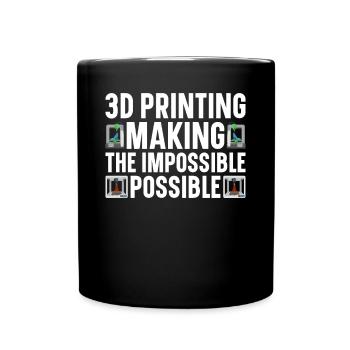 3D Printer Filament 3D Printing 3D Printing 3D Printer - Full Colour Mug - black - Front