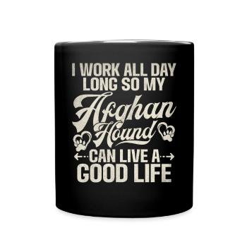 Afghan Hound Gifts - Tasse einfarbig - Schwarz - Vorne