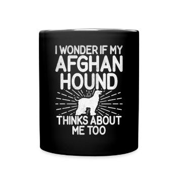 Afghan Hound Gifts - Tasse einfarbig - Schwarz - Vorne