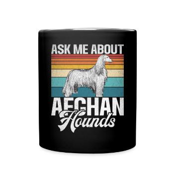 Afghan Hound Gifts - Tasse einfarbig - Schwarz - Vorne