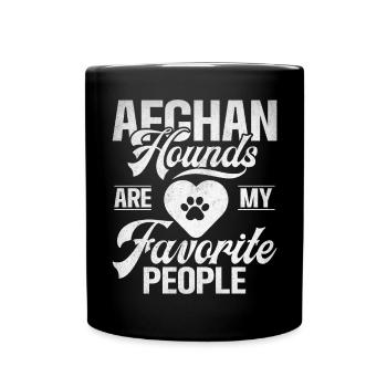 Afghan Hound Gifts - Tasse einfarbig - Schwarz - Vorne