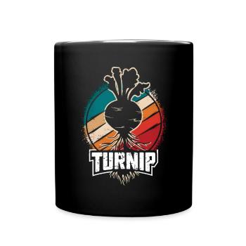 Vintage Rübe liebt Rübe Geschenk - Tasse einfarbig - Schwarz - Vorne