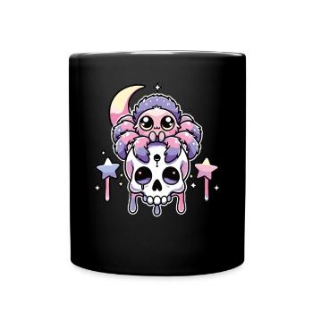 Kawaii Gothique Tarentule Couleurs Pastel Gothique Goth - Mug uni - noir - Devant
