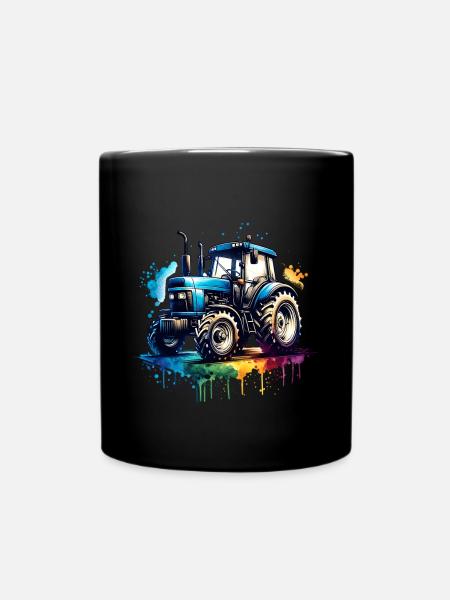 Traktor - Tasse einfarbig - Schwarz