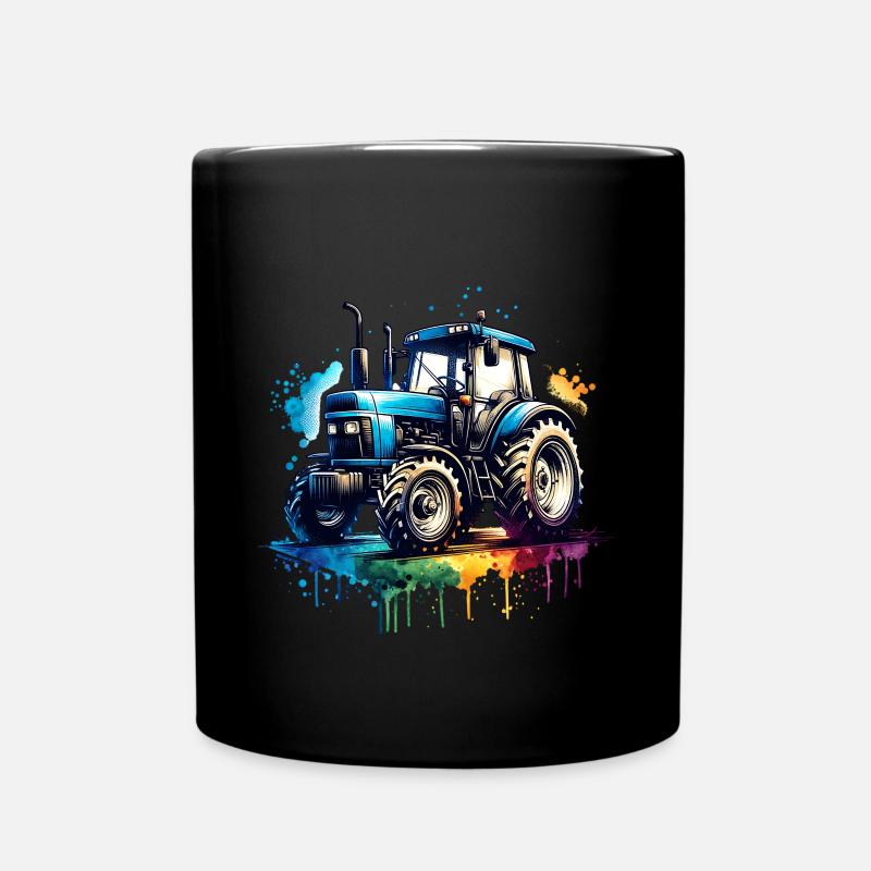 Traktor - Tasse einfarbig - Schwarz