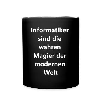 Magische Code Geschenk - Tasse einfarbig - Schwarz - Vorne