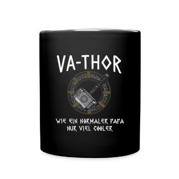 VA-THOR Für den coolsten Papa Episch und Humorvoll - Tasse einfarbig - Schwarz - Vorne