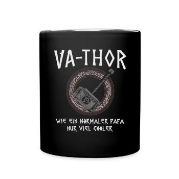 VA-THOR Für den coolsten Papa Episch und Humorvoll - Tasse einfarbig - Schwarz - Vorne