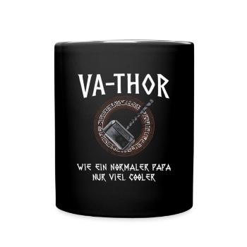 VA-THOR Für den coolsten Papa Episch und Humorvoll - Tasse einfarbig - Schwarz - Vorne