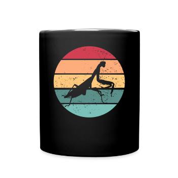 Gottesanbeterin Retro Entomologe Gottesanbeterin - Tasse einfarbig - Schwarz - Vorne
