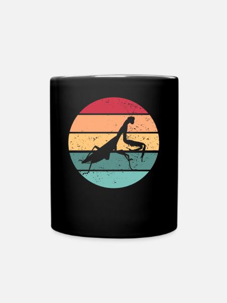 Gottesanbeterin Retro Entomologe Gottesanbeterin - Tasse einfarbig - Schwarz