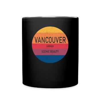 Vancouver, Canada, Beauté pittoresque, Souvenir - Mug uni - noir - Devant