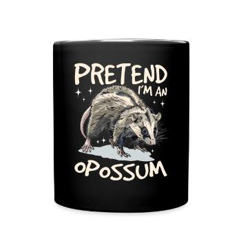 Drôle d’opossum animal faire semblant que je suis un opossum - Mug uni - noir - Devant