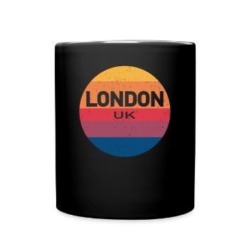 Retro Sunset Souvenir London UK - Full Colour Mug - black - Front