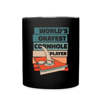 World’s Okayest Cornhole Player Plateaux de jeu - Mug uni - noir - Devant