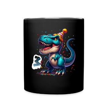 T Rex Dinosaure 3ème Anniversaire Enfants Anniversaire - Mug uni - noir - Devant