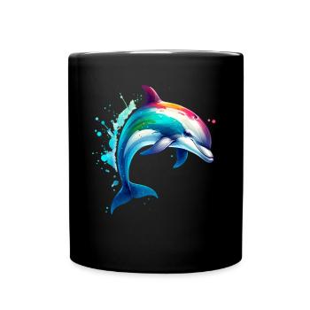 Delfin - Tasse einfarbig - Schwarz - Vorne
