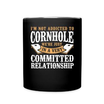 Cornhole Team Bean Bag Player - Tasse einfarbig - Schwarz - Vorne