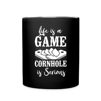 Cornhole Team Bean Bag Player - Tasse einfarbig - Schwarz - Vorne