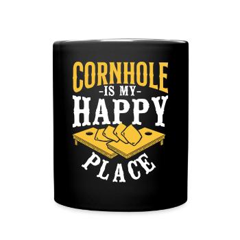 Cornhole Team Bean Bag Player - Tasse einfarbig - Schwarz - Vorne